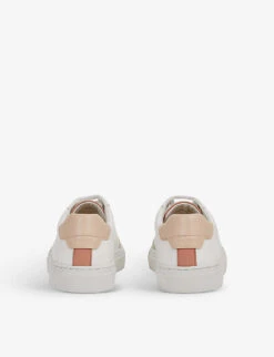 Reiss Ashley Panelled Perforated Leather Low-top Trainers -Manolo Blahnik Store R03951681 WHITEMINERALP ALT03