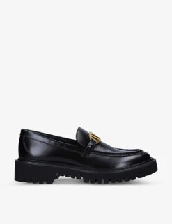Valentino Garavani VLOGO Logo-embellished Leather Loafers
