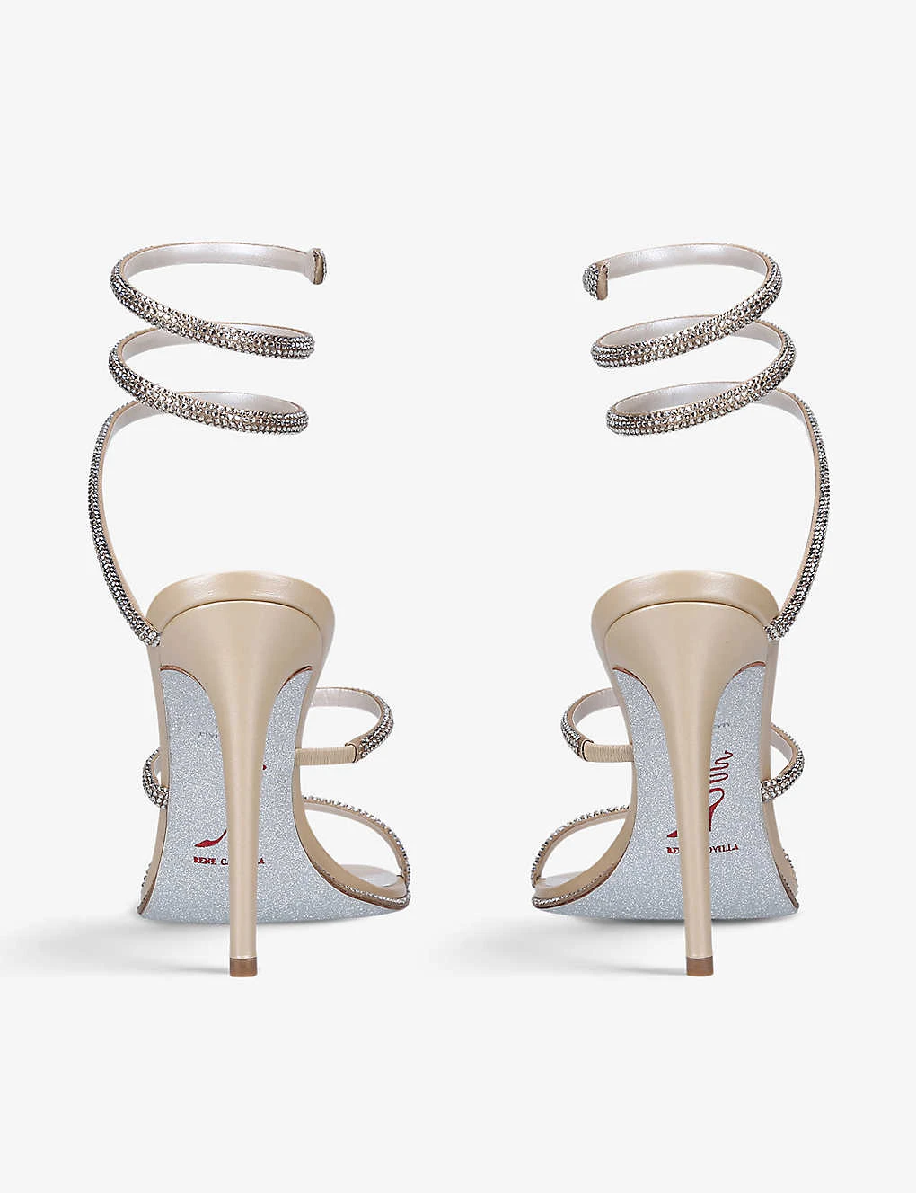 Cleo Crystal-embellished Leather Heeled Sandals 3 Cleo Crystal-embellished Leather Heeled Sandals - Image 3