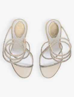 Cleo Crystal-embellished Leather Heeled Sandals 8 Cleo Crystal-embellished Leather Heeled Sandals -Manolo Blahnik Store R03954865 GOLD ALT03