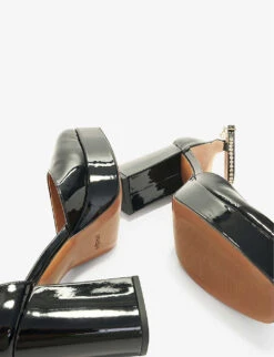 Maje Franci Gem-embellished Leather Platform Heels -Manolo Blahnik Store R03955689 NOIRGRIS ALT03