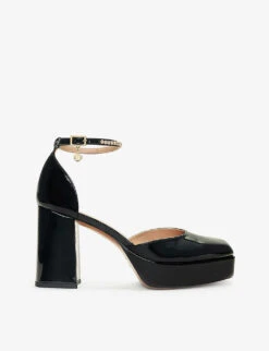 Maje Franci Gem-embellished Leather Platform Heels