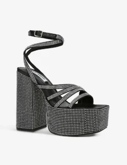 Steve Madden Cocktails Embellished Platform Sandals -Manolo Blahnik Store R03957548 BLACK ALT02