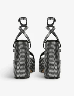 Steve Madden Cocktails Embellished Platform Sandals -Manolo Blahnik Store R03957548 BLACK ALT03