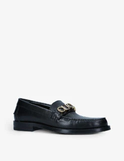Gucci Cara Brand-hardware Leather Loafer 7 Gucci Cara Brand-hardware Leather Loafer -Manolo Blahnik Store R03958273 BLACK ALT02