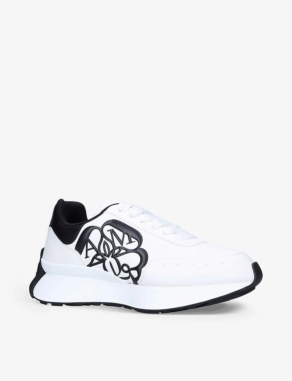 Alexander McQueen Women's Sprint Runner Logo-embossed Leather Low-top Trainers 3 Alexander McQueen Women's Sprint Runner Logo-embossed Leather Low-top Trainers - Image 3