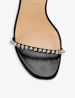 Christian Louboutin So Me 100 Leather Heeled Sandals -Manolo Blahnik Store R03960189 BLACKSILVER ALT03