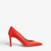 Floret Pointed-toe Satin Courts