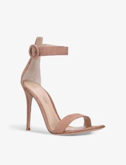 Portofino Open-toe Leather Heeled Sandals -Manolo Blahnik Store R03961318 BLUSH ALT02