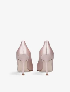 Manolo Blahnik Hangisi 90 Crystal-embellished Satin Courts -Manolo Blahnik Store R03963050 BLUSH ALT03