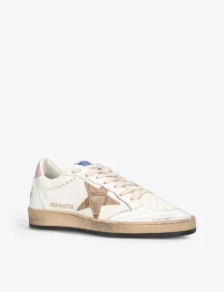 Golden Goose Ball Star 11189 Low-top Leather Trainers -Manolo Blahnik Store R03966743 WHITERED ALT02