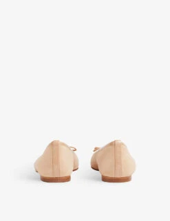 Kara Patent Toe Suede Ballerina Flats -Manolo Blahnik Store R03966861 NATALMOND ALT03