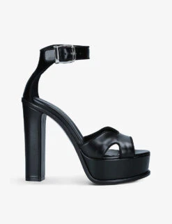 Alexander McQueen Butterfly-strap Leather Platform Sandals