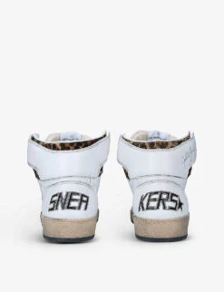 Golden Goose Men's Sky Star Leather High-top Trainers -Manolo Blahnik Store R03969848 WHITEOTH ALT03