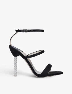 Sophia Webster Rosalind Crystal-embellished Satin Heeled Sandals