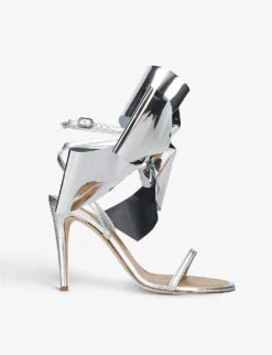 Loewe Bow-embellished Leather Heeled Sandals