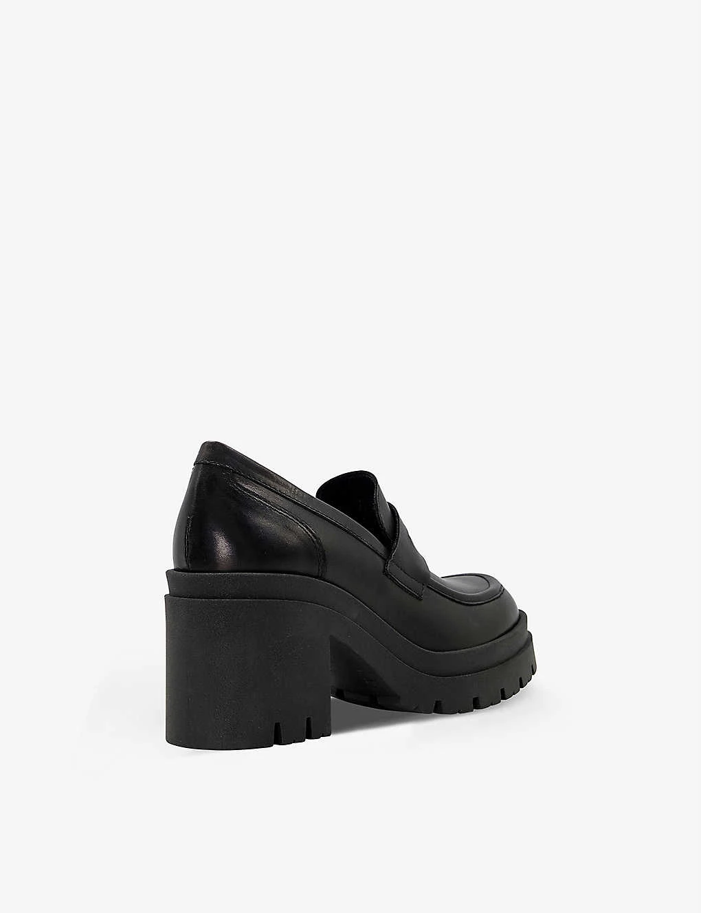 Dune Grounded Heeled Leather Loafers 4 Dune Grounded Heeled Leather Loafers - Image 4