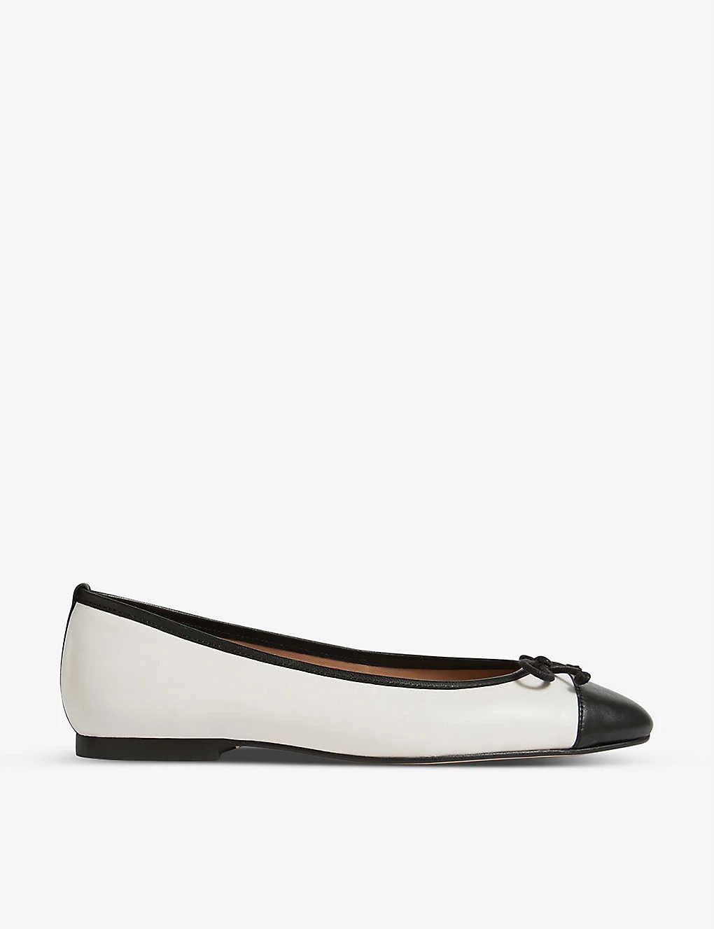 Kara Toe-cap Leather Ballerina Pumps 1 Kara Toe-cap Leather Ballerina Pumps