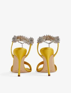 Manolo Blahnik Parinasan 105 Crystal-embellished Satin Heeled Sandals -Manolo Blahnik Store R03991762 YELLOW ALT03