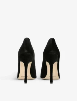 Manolo Blahnik Piera 115 Pom Pom-embellished Velvet Courts -Manolo Blahnik Store R03991774 BLACK ALT03