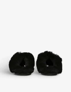 Ugg Scuffette II Sequin-embellished Sheepskin Slippers -Manolo Blahnik Store R03996646 BLACK ALT03