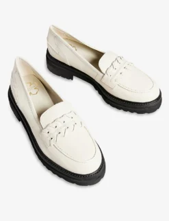 Ted Baker Razza Chunky-soled Whipstitch Leather Loafers -Manolo Blahnik Store R04002007 NATURAL ALT02