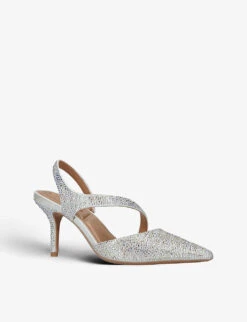 Carvela Symmetry Crystal-embellished Heeled Courts 6 Carvela Symmetry Crystal-embellished Heeled Courts -Manolo Blahnik Store R04003584 SILVER ALT02