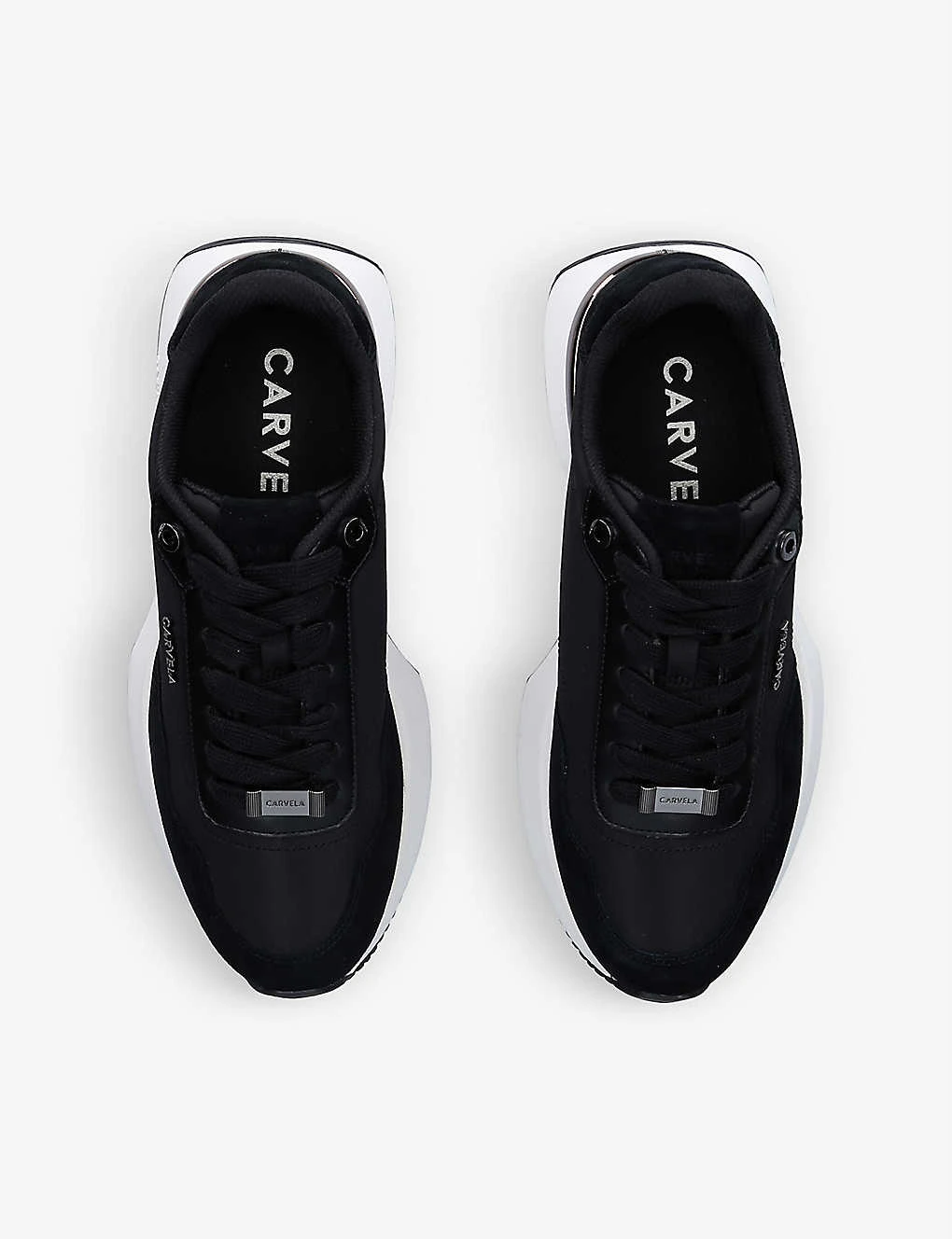 Carvela Flare Chunky-soled Mesh And Suede Low-top Trainers 2 Carvela Flare Chunky-soled Mesh And Suede Low-top Trainers - Image 2