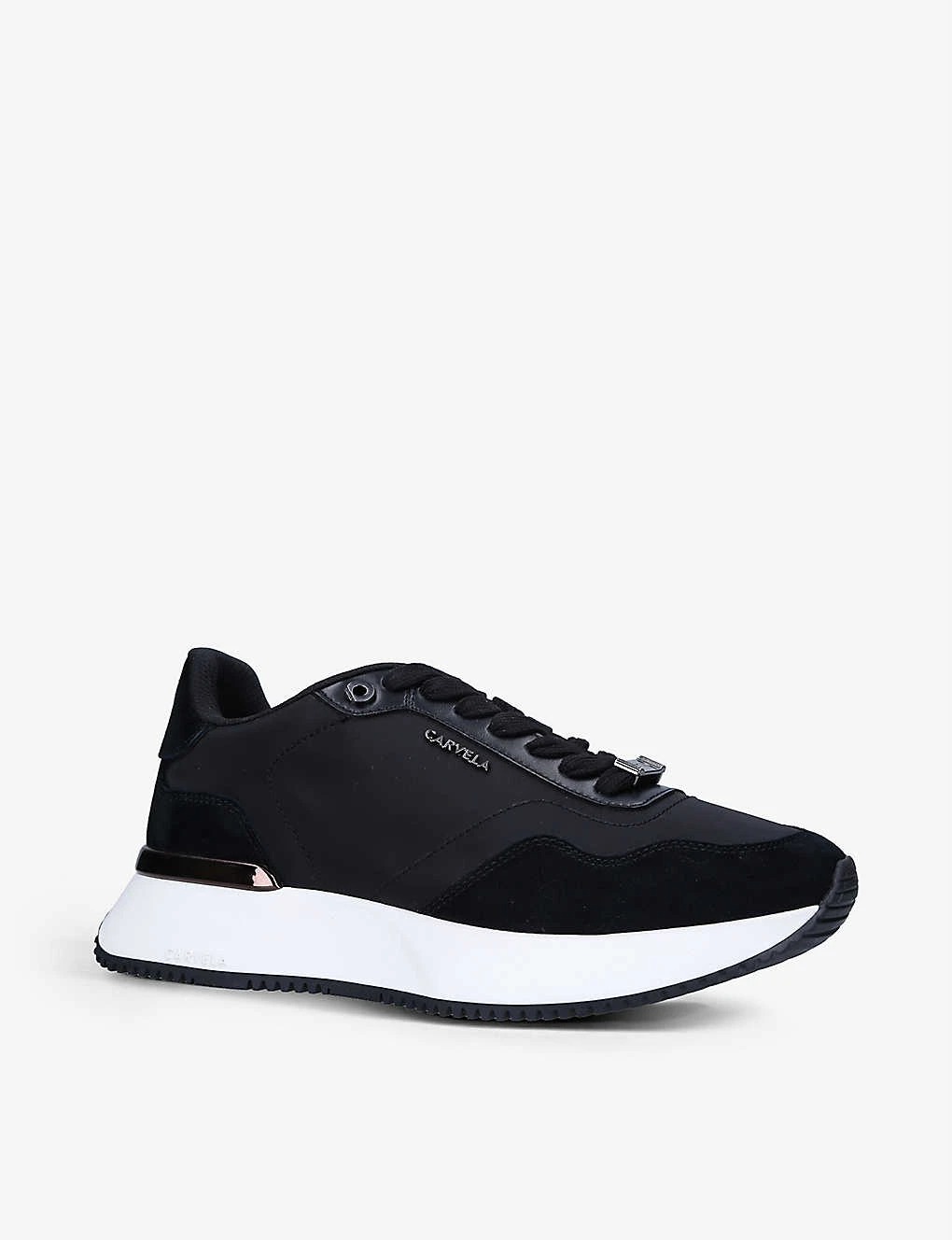 Carvela Flare Chunky-soled Mesh And Suede Low-top Trainers 3 Carvela Flare Chunky-soled Mesh And Suede Low-top Trainers - Image 3