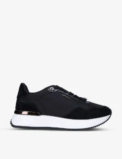 Carvela Flare Chunky-soled Mesh And Suede Low-top Trainers