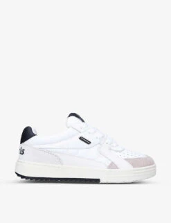 Palm Angels University Logo-print Low-top Leather Trainers