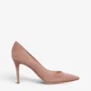 Pointed-toe Suede Court Heels