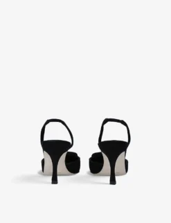 Manolo Blahnik Maysli Buckled Suede Slingback Courts -Manolo Blahnik Store R04010632 BLACK ALT03