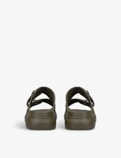 Alexander McQueen Double Strap Leather Sandals -Manolo Blahnik Store R04010786 KHAKI ALT03