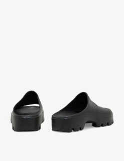 AllSaints Eclipse Logo-embossed Rubber Sliders -Manolo Blahnik Store R04011226 BLACK ALT03