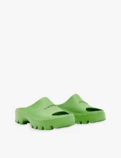 AllSaints Eclipse Flatform Rubber Sliders 8 AllSaints Eclipse Flatform Rubber Sliders -Manolo Blahnik Store R04011228 GREEN ALT02