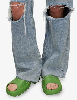 AllSaints Eclipse Flatform Rubber Sliders 11 AllSaints Eclipse Flatform Rubber Sliders -Manolo Blahnik Store R04011228 GREEN ALT05