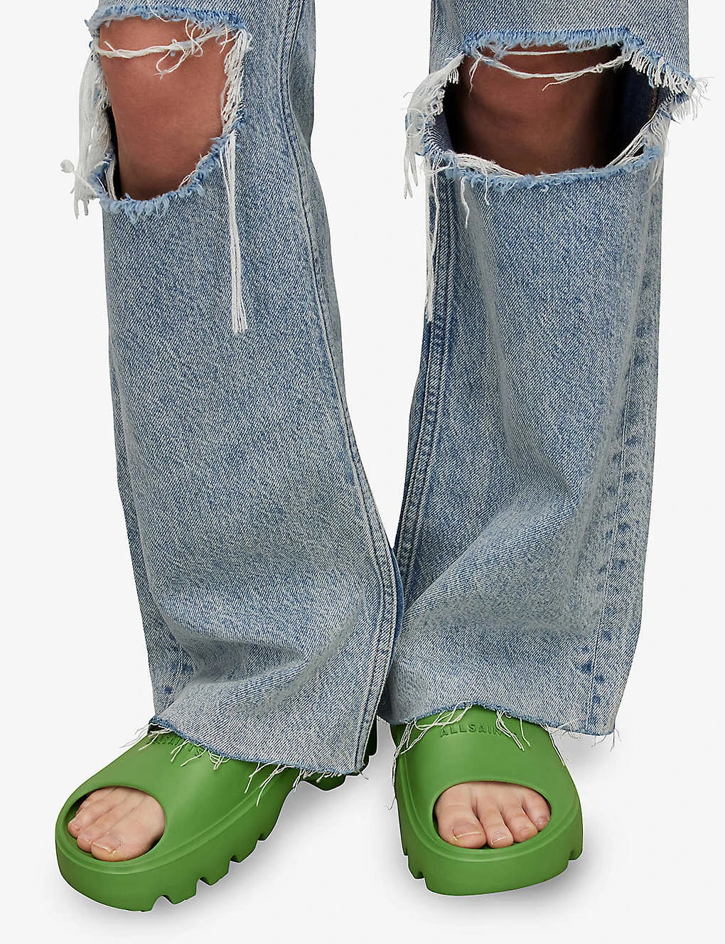 AllSaints Eclipse Flatform Rubber Sliders 6 AllSaints Eclipse Flatform Rubber Sliders - Image 6