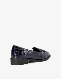 Dune Global Croc-effect Faux-leather Loafers -Manolo Blahnik Store R04012465 NAVYREPTILESYNTHETIC ALT03