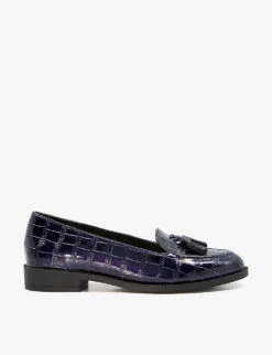 Dune Global Croc-effect Faux-leather Loafers