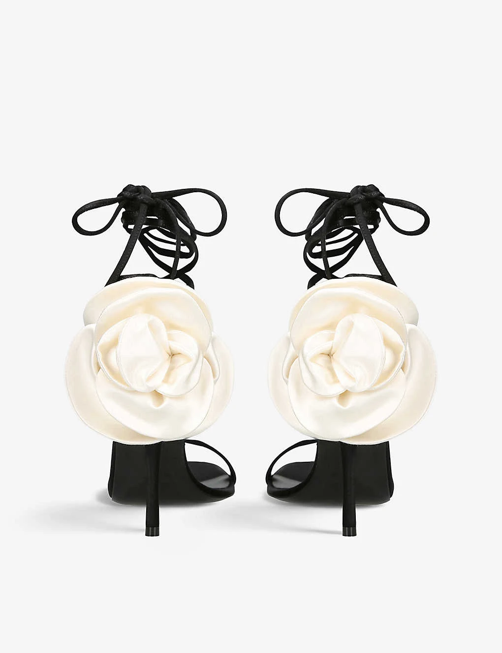 Magda Butrym Flower-appliqué Satin Heeled Sandals 2 Magda Butrym Flower-appliqué Satin Heeled Sandals - Image 2