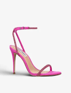 Steve Madden Breslin Rhinestone-embellished Suede Heeled Heels -Manolo Blahnik Store R04057435 PINK ALT02