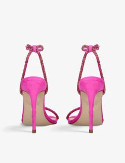 Steve Madden Breslin Rhinestone-embellished Suede Heeled Heels -Manolo Blahnik Store R04057435 PINK ALT03