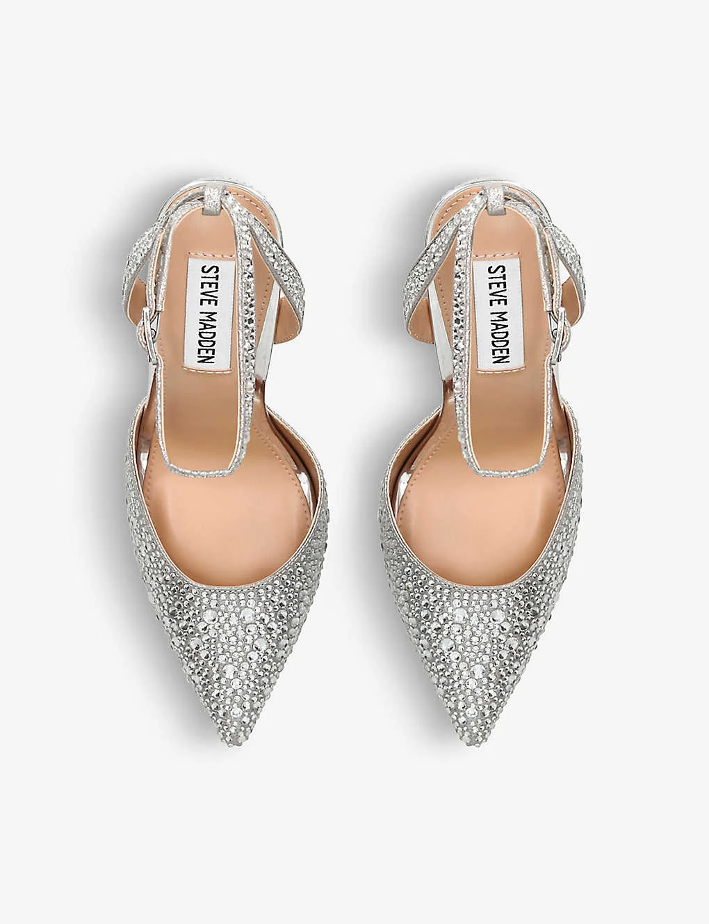 Steve Madden Revert Crystal-embellished Satin Heeled Sandals 2 Steve Madden Revert Crystal-embellished Satin Heeled Sandals - Image 2