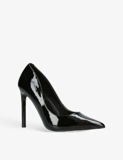 Steve Madden Vaze Faux Patent-leather Courts -Manolo Blahnik Store R04058104 BLACK ALT02