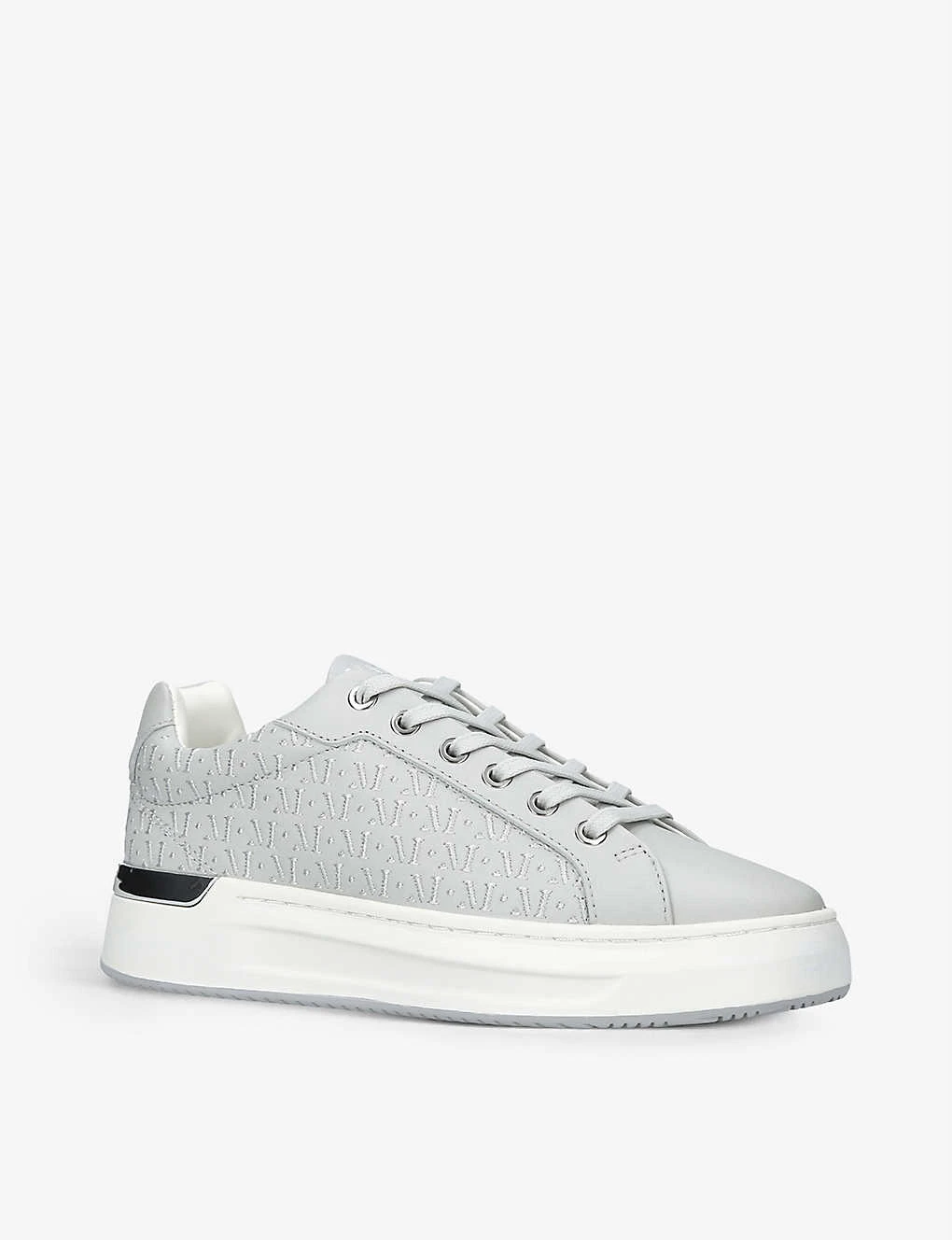 Grfter Embroidered Monogram Leather Low-top Trainers 3 Grfter Embroidered Monogram Leather Low-top Trainers - Image 3