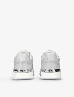 Grfter Embroidered Monogram Leather Low-top Trainers 7 Grfter Embroidered Monogram Leather Low-top Trainers -Manolo Blahnik Store R04062841 GREY ALT03