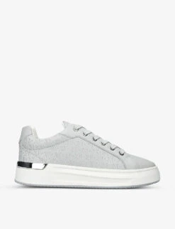 Grfter Embroidered Monogram Leather Low-top Trainers
