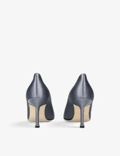 Manolo Blahnik Hangisi 70 Crystal-embellished Satin Courts -Manolo Blahnik Store R04064372 GREYDARK ALT03