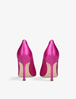 Manolo Blahnik Hangisi Crystal-embellished Satin Heeled Courts -Manolo Blahnik Store R04064377 FUCHSIA ALT03